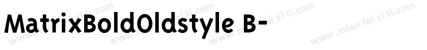 MatrixBoldOldstyle B字体转换